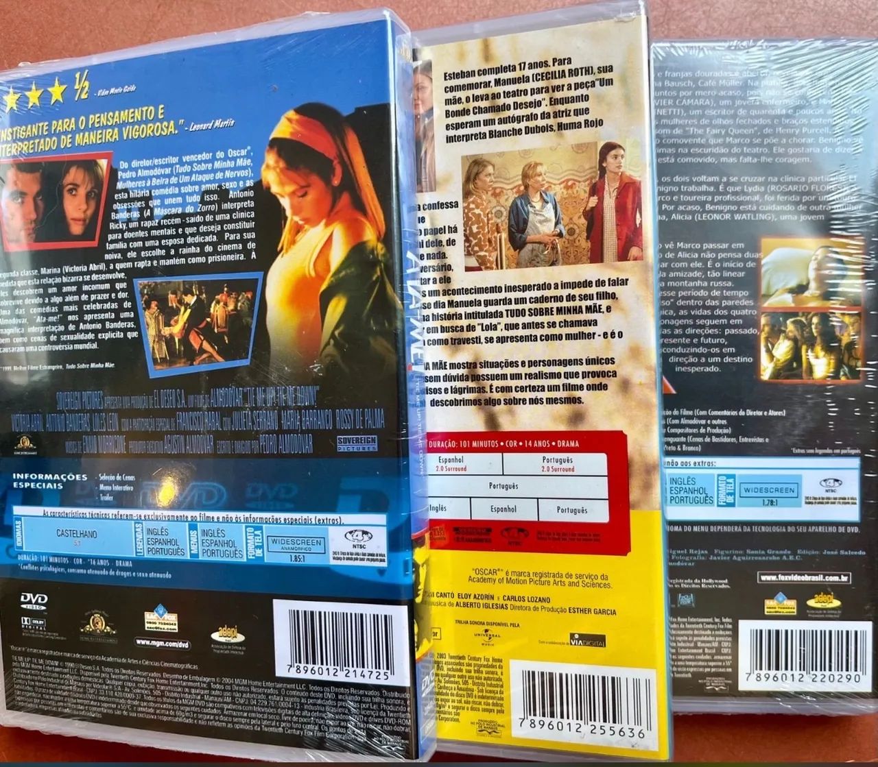 3 DVDs Almodóvar lacrados: Atame, Tudo sobre minha mãe e Fale com ela  - Foto 5