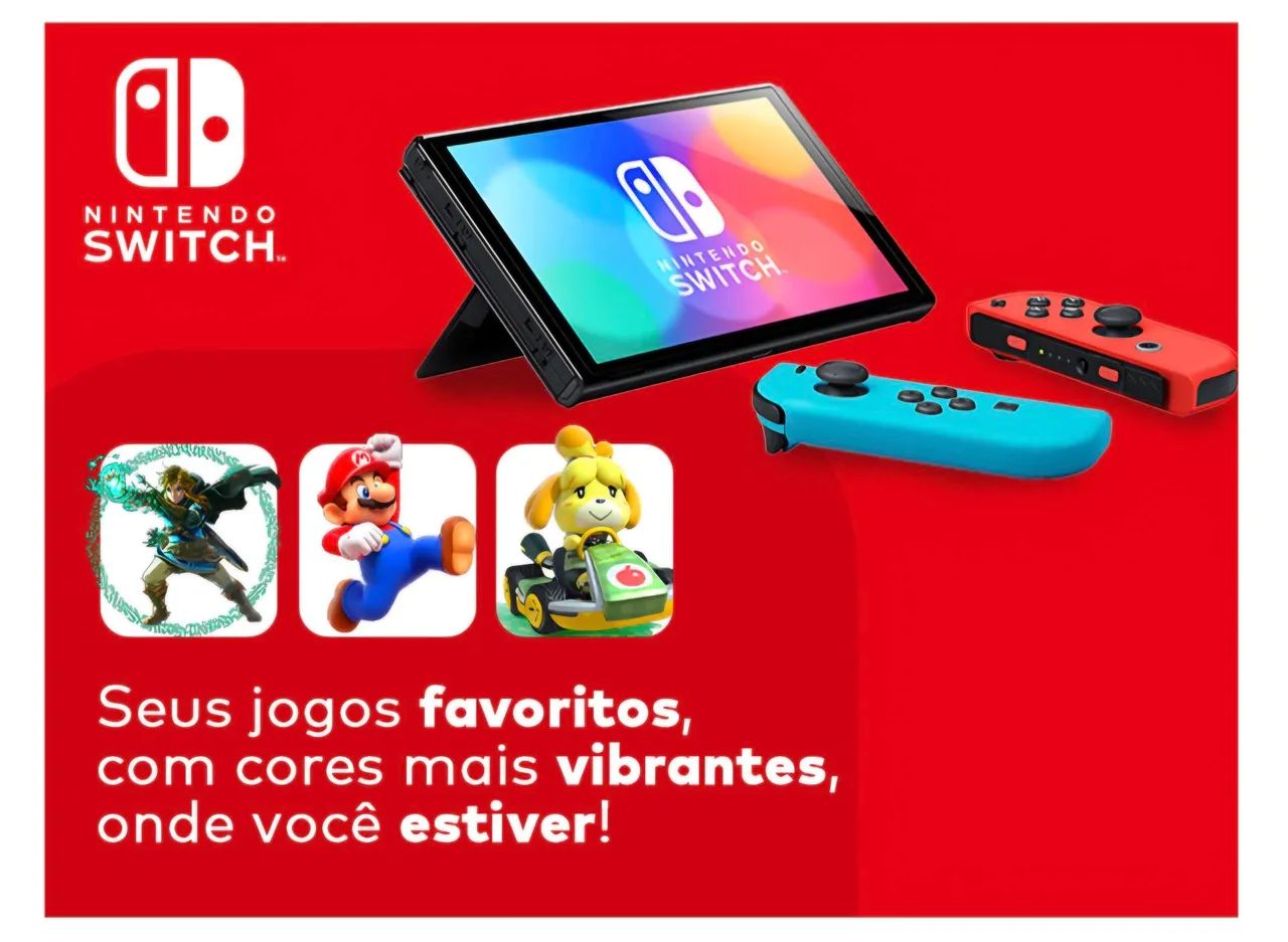 NITENDO SWITCH V2 - Completo e Seminovo - Foto 3