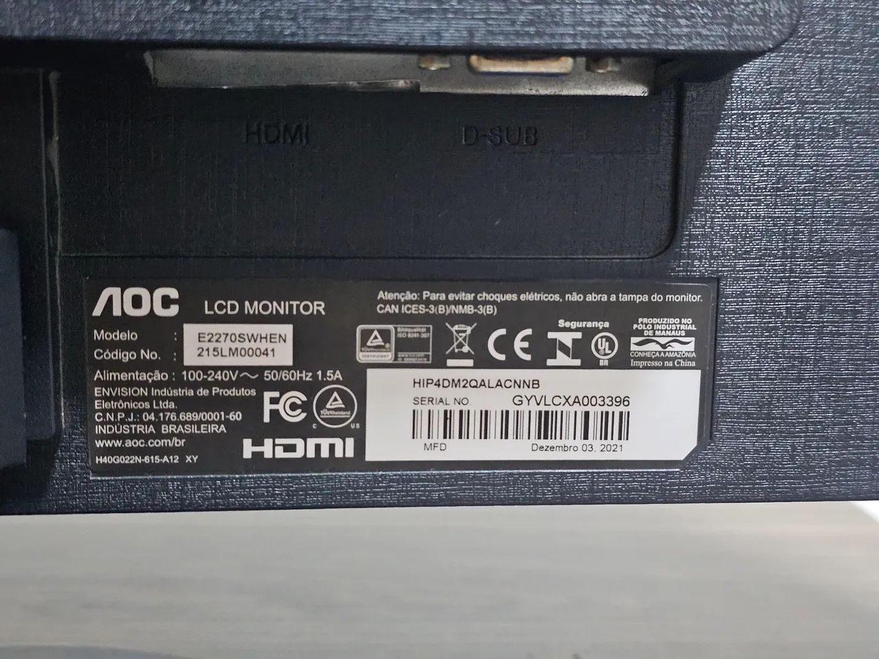 Monitor de 22 polegadas AOC (valor negociável) - Foto 2