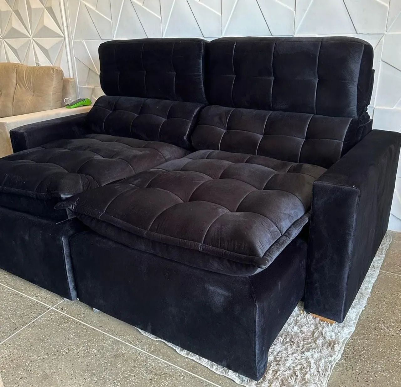 Sofá Retrátil Reclinável Luxo (Mega Oferta) - Foto 3