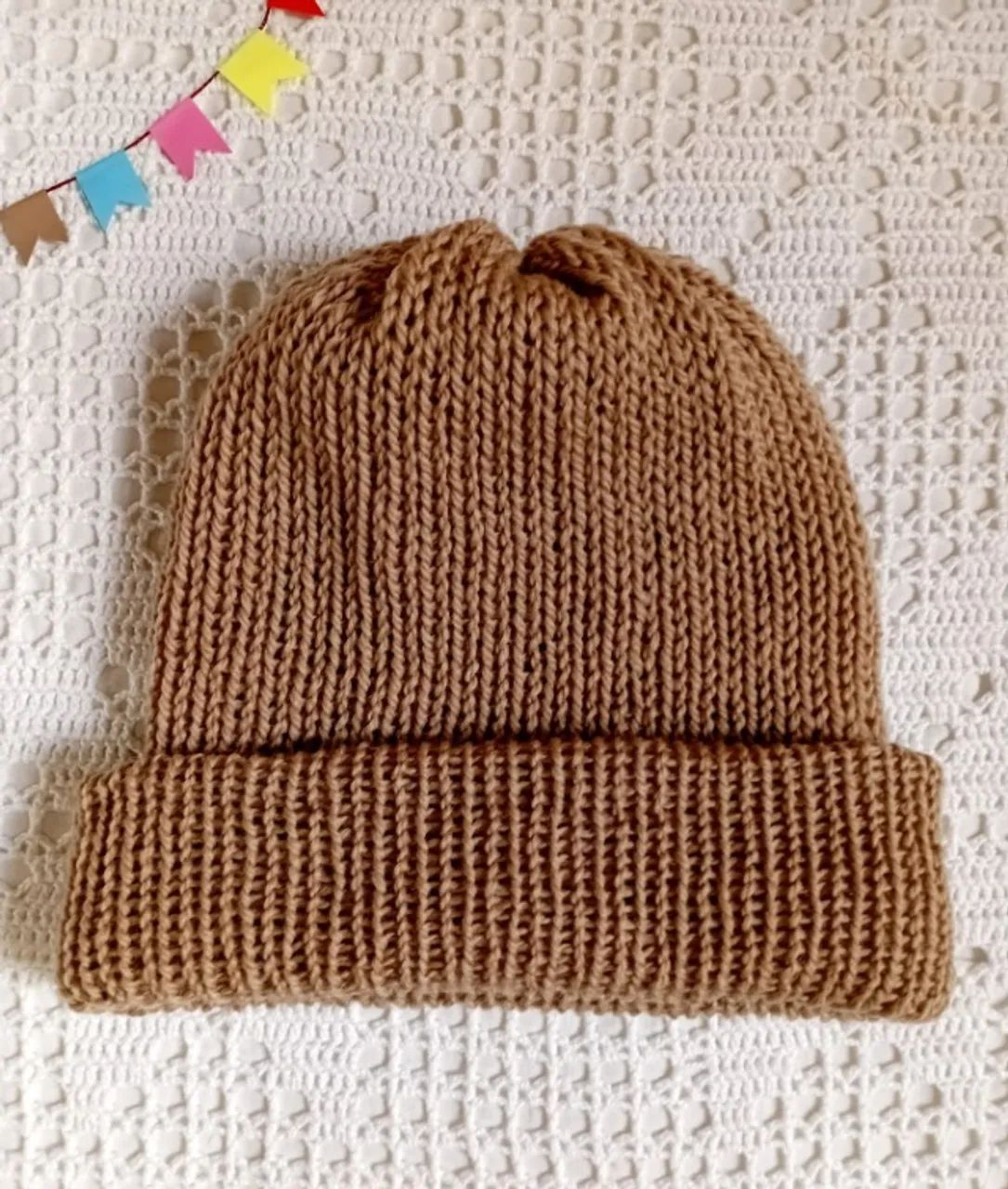 Gorro em lã 100% verdadeira natural - Foto 5