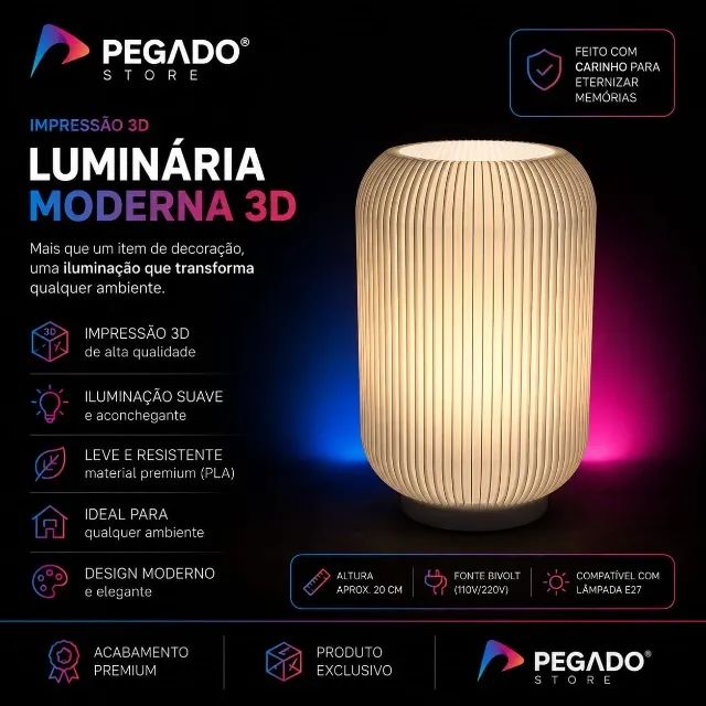 IMPRESSAO 3D - ILUMINARIA MODERNA