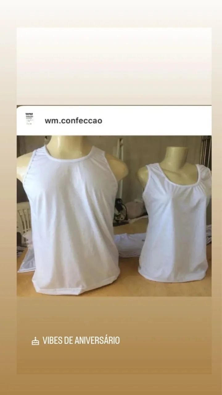 Camisa lisa branca PP ao GG @wmconfeccao_ - Foto 2