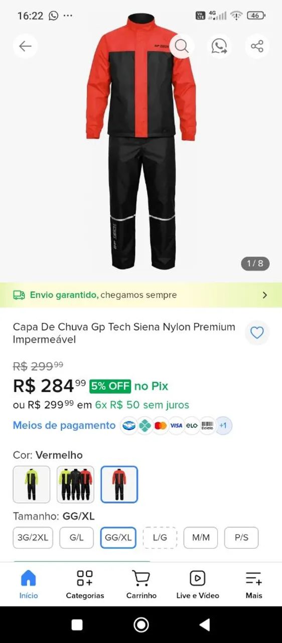 Capa de chuva GP tech 150,00 - Foto 2