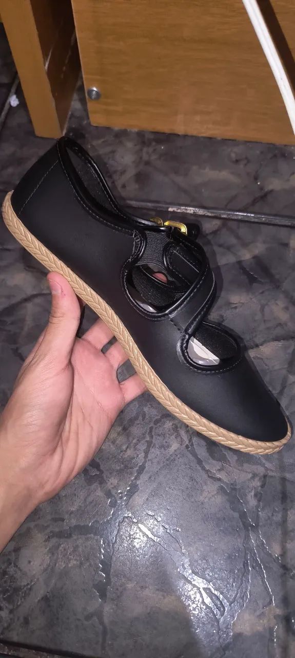 Sandália Moleca Alpargata Moleca com Fivela Feminina Preto - Foto 3