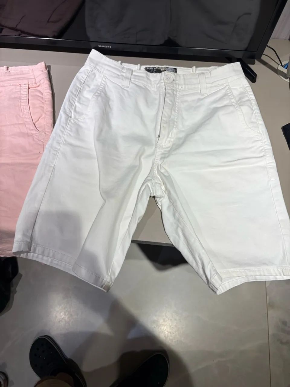kit 2 bermudas jeans slim 40 - Foto 2