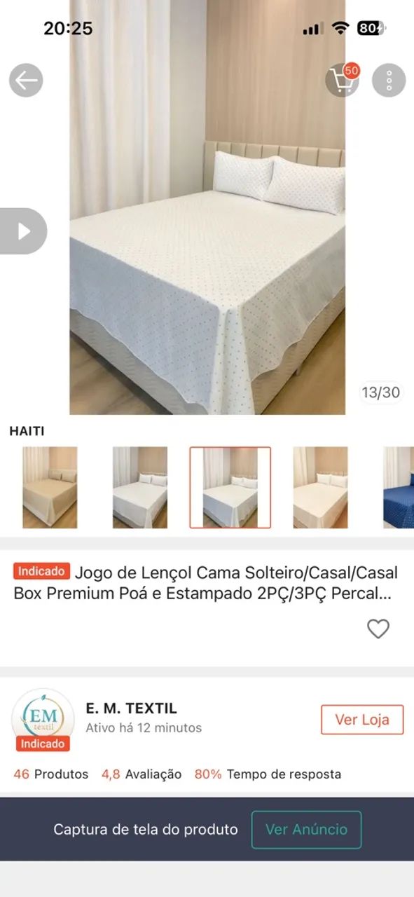 Vendo lençóis NOVOS da shoppe  - Foto 5