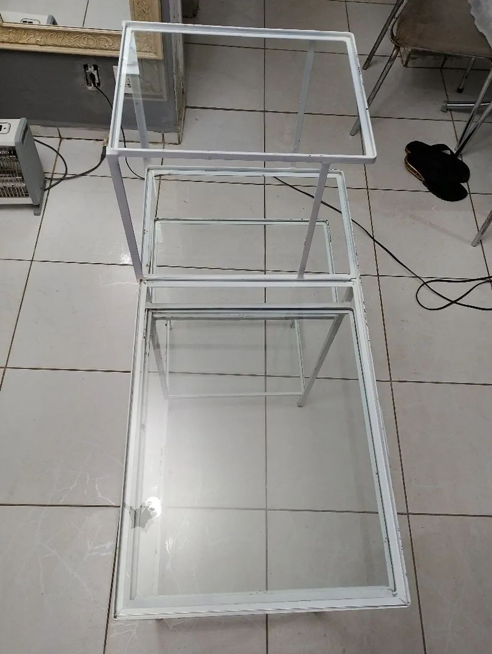 Mesa escrivaninha de vidro  - Foto 4