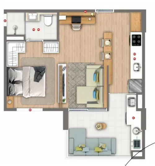 PLANTA 47m²