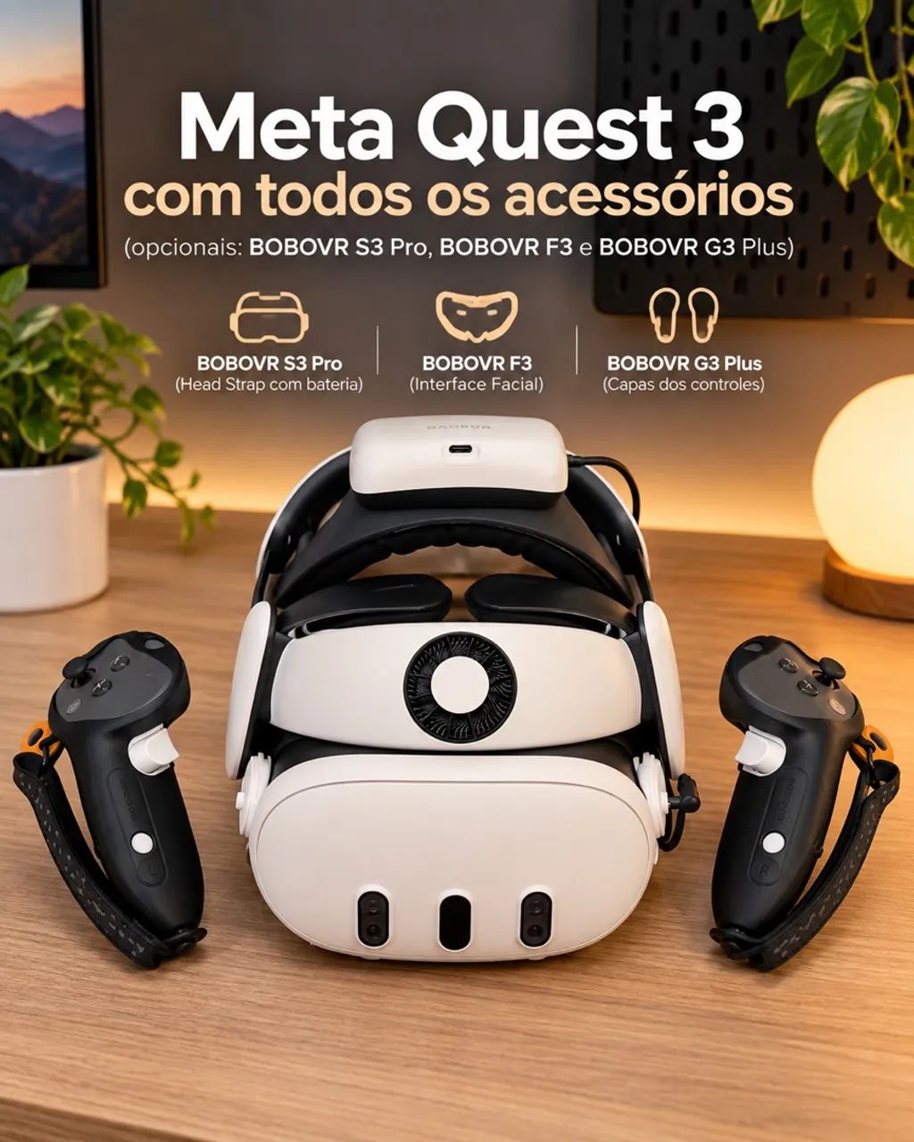 Meta Quest 3 Completo + Kit Premium BOBOVR | Garantia - Consoles