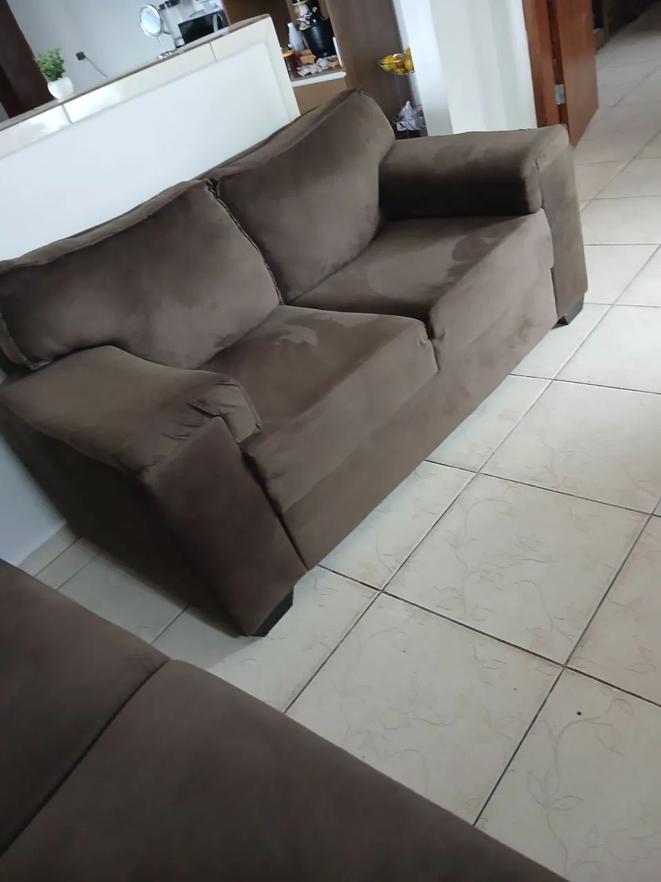 Vende-se sofá confortável de 2 e 3 lugares tecido extrato - Foto 5