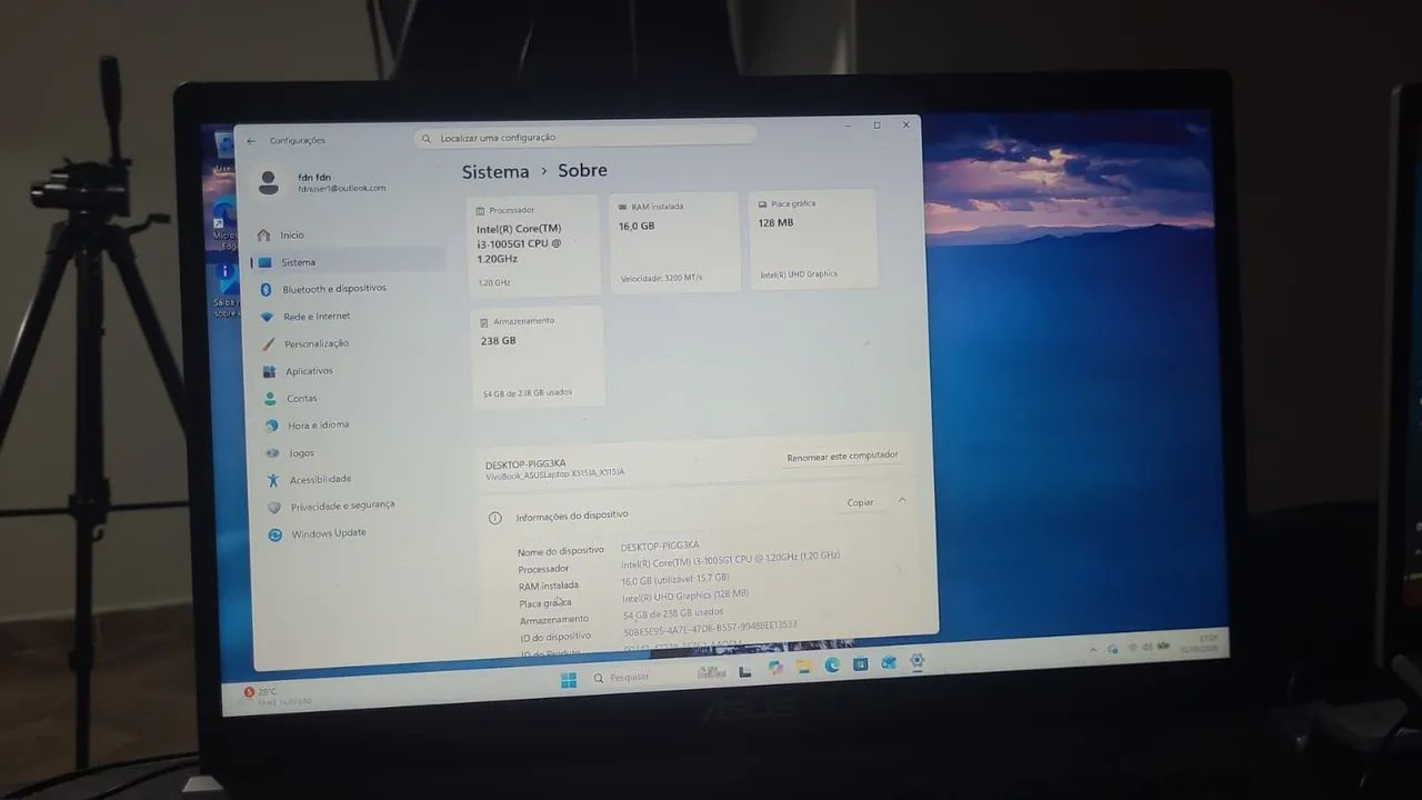 NOTEBOOK ASUS 16GB DE RAM - Foto 2