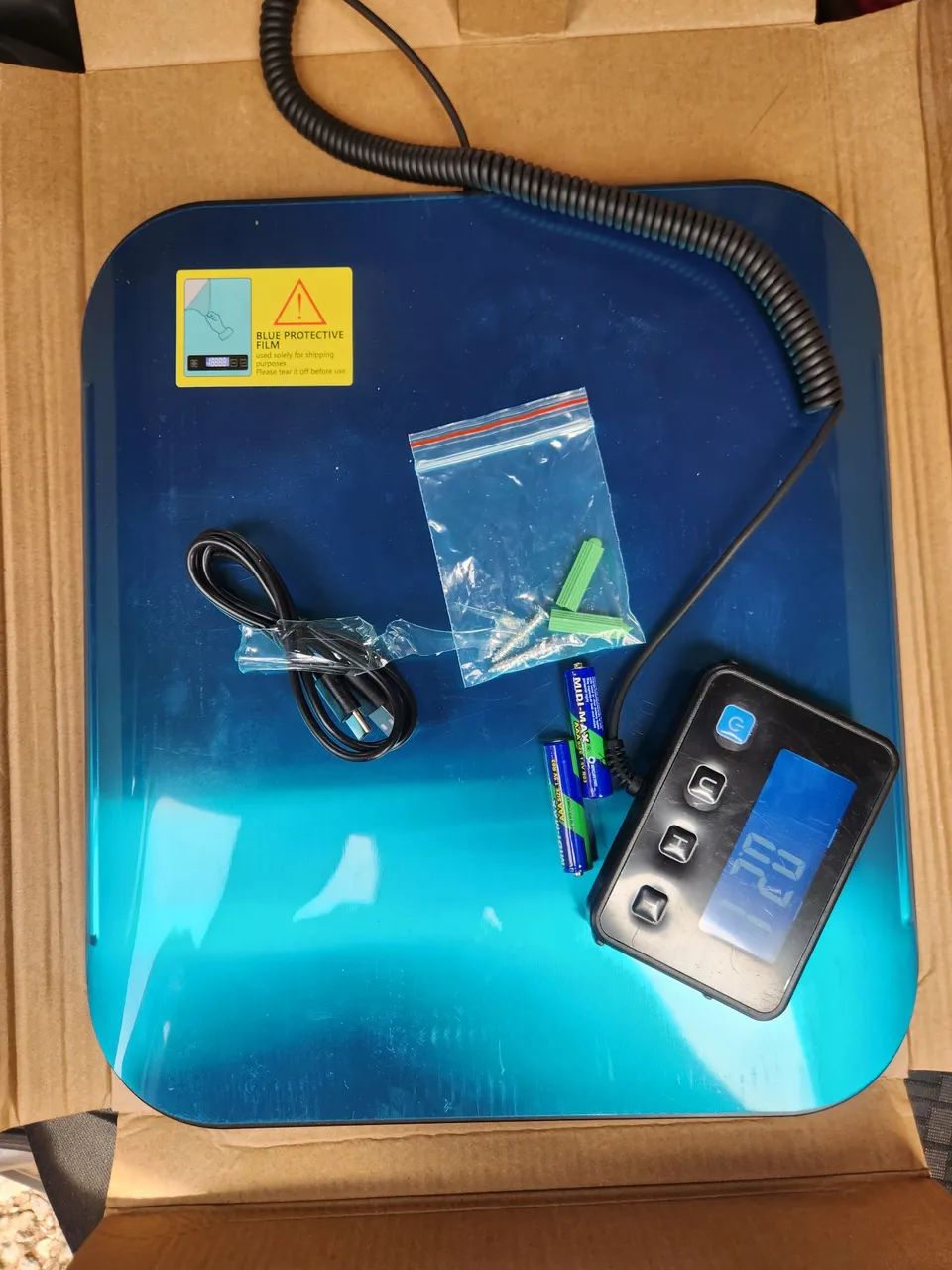 Balança digital, 200kg, em inox. 