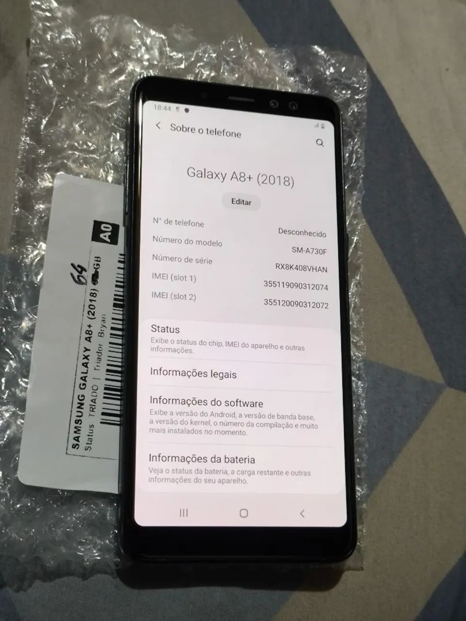 Samsung a8+ 64gb perfeito  - Foto 4