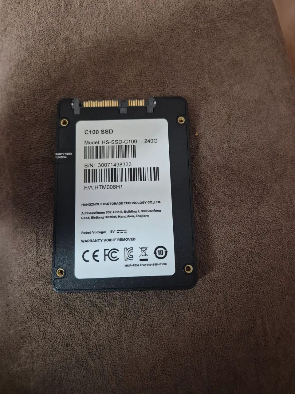 Ssd 256 Hikvision saude 100% 0 horas de uso - Armazenamento