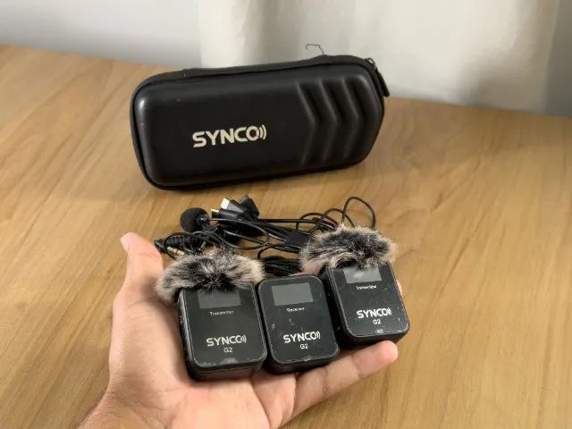 Microfone Lapela Duplo Sem Fio Synco G2 A2 - Microfones e