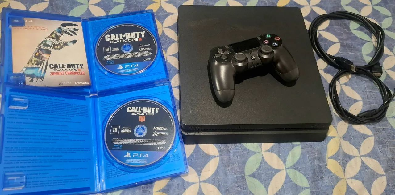 PS4 Slim 512GB, 1 Controle + 2 Jogos - Foto 2