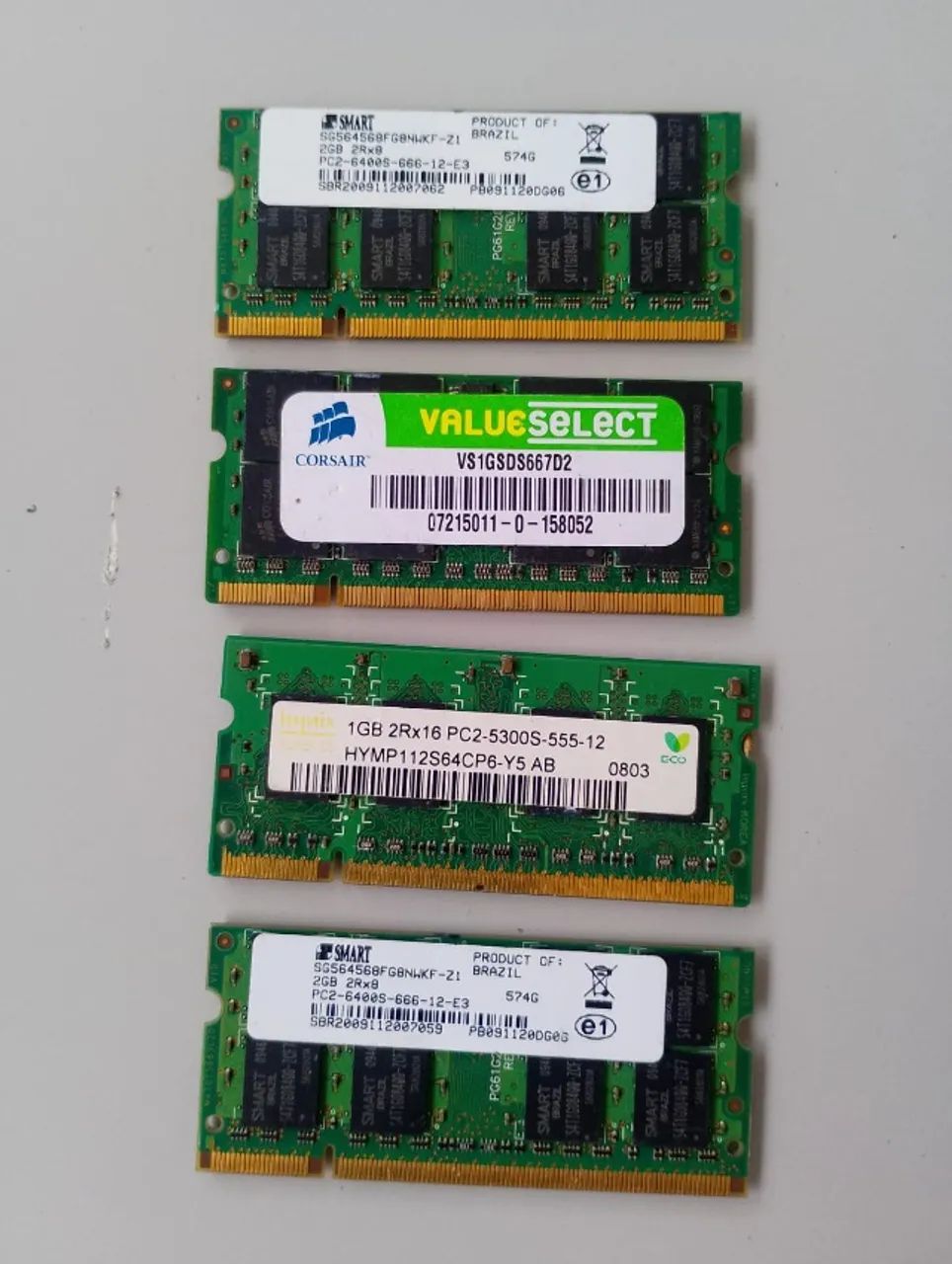 8 un. Memória Ram Notebook DDR2/DDR3 usadas - Foto 4