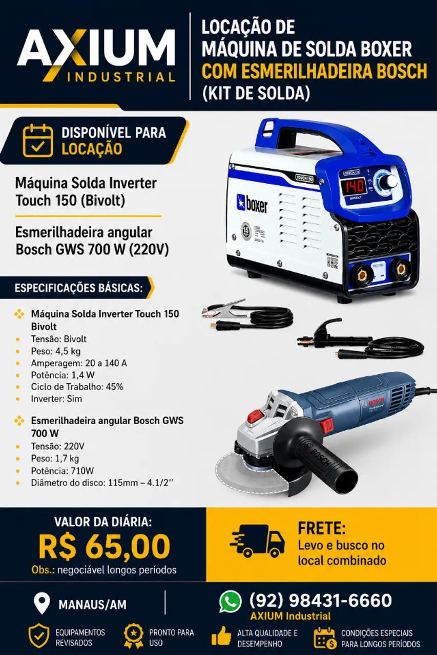 Compressor de Ar 50L com Pistola de Pintura - Aluguel - Foto 2
