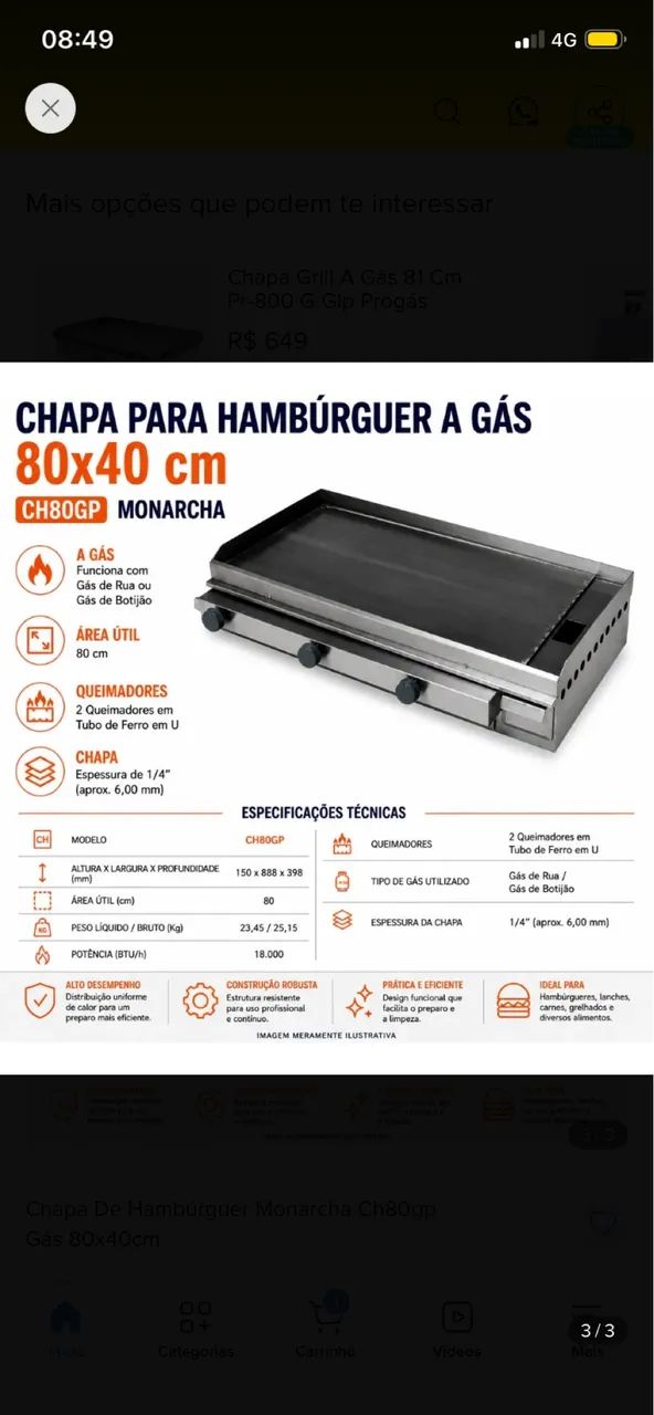Chapa para lanche - Foto 4