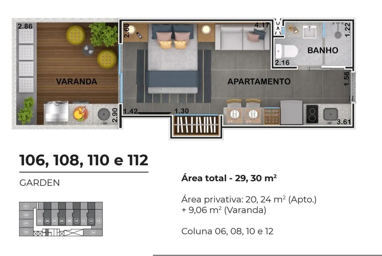 Studio Garden Smart Barra Mansa Exclusivo - Foto 2