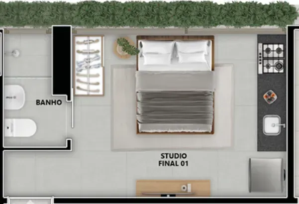 PLANTA 23m²