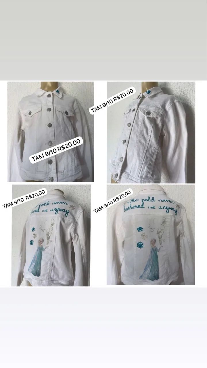 Jaqueta branca infantil 