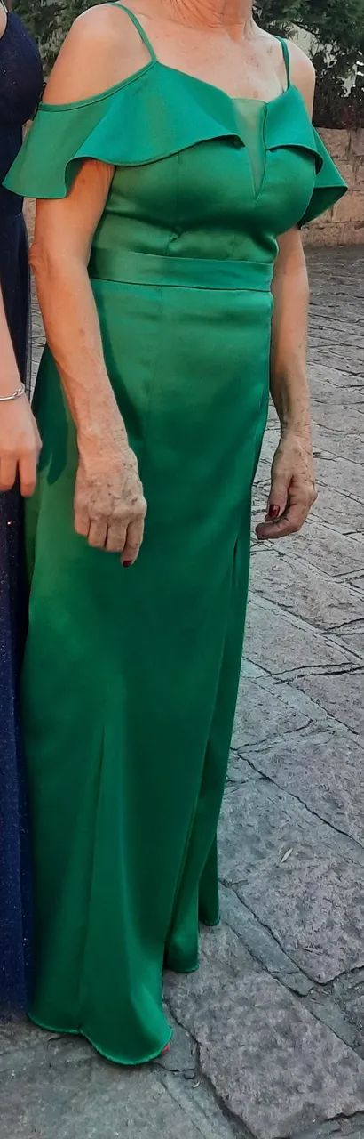vestido de festa verde 