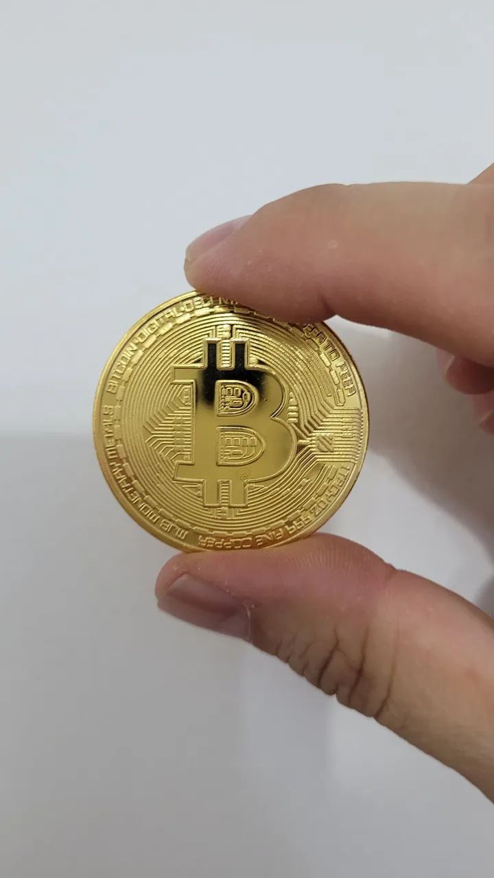 Moeda Decorativa Bitcoin - Foto 2