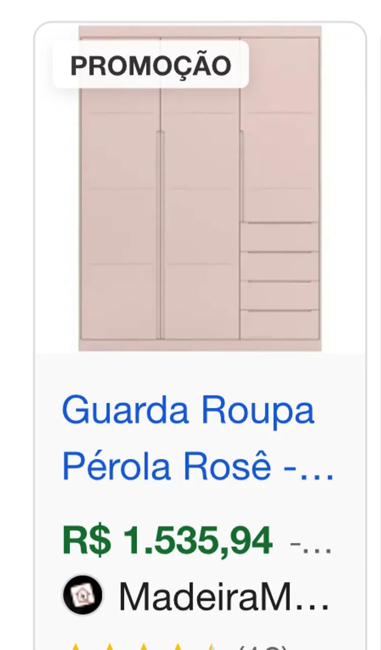 Guarda roupa rosa em laca  - Foto 5