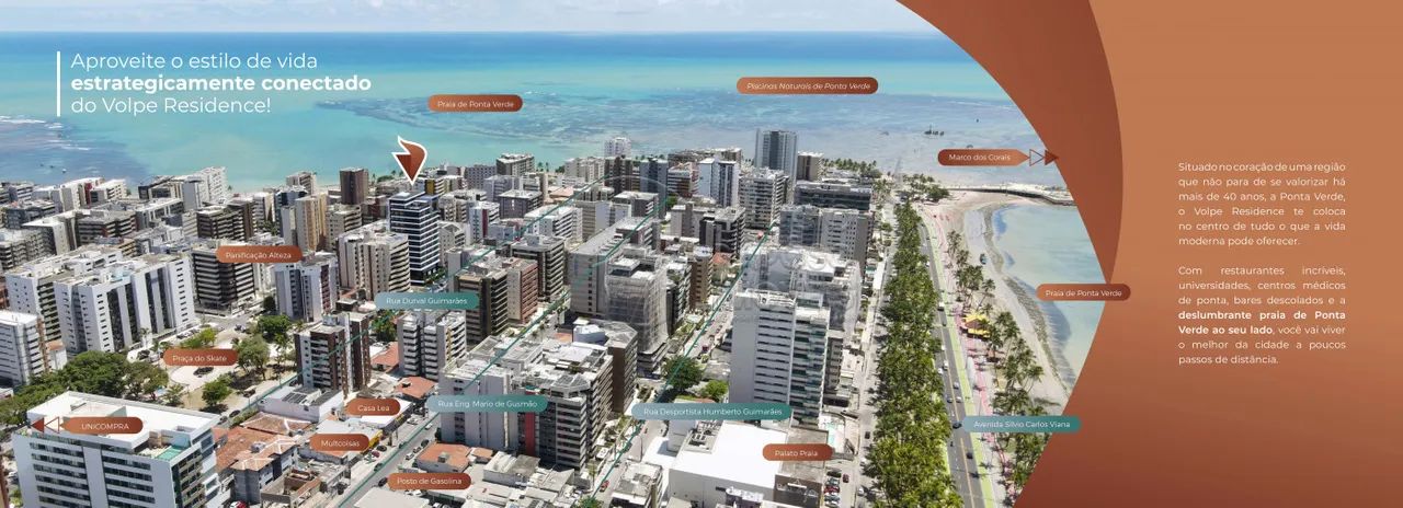Apartamento Studio à venda no Volpe na Ponta Verde - Foto 3
