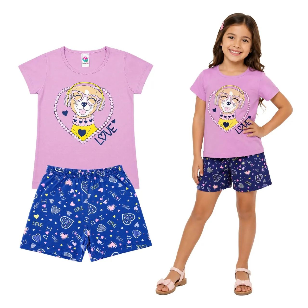 Conjunto infantil menina (short e camisa) - Foto 4