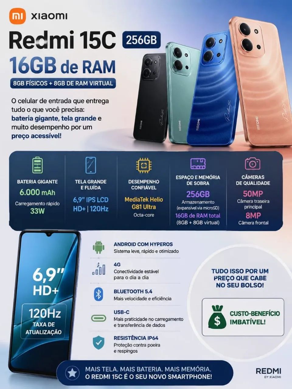 Xiaomi Redmi 15C 256GB / 16GB RAM