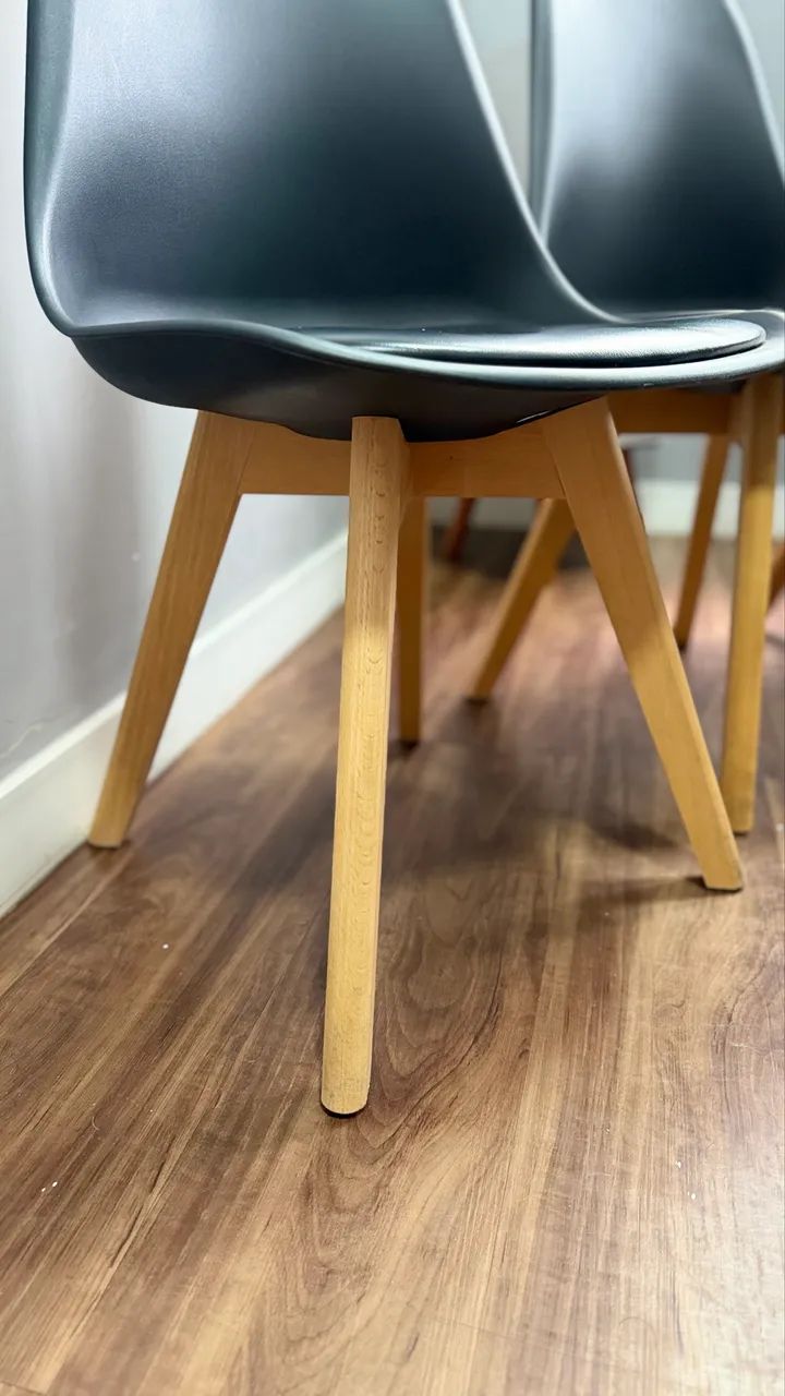 Kit com 4 Cadeira Eames Wood Leda Design - Foto 4