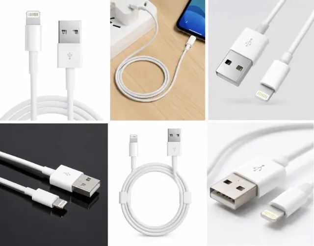 Cabo Lightning USB-A Macho Flat 1,20m Para iPhone iPad Branco Mobile Carregamento e Dados - Foto 3