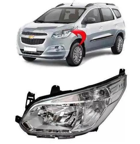 Farol Cromado Chevrolet Spin 2013 2014 2015 2016 Esquerdo