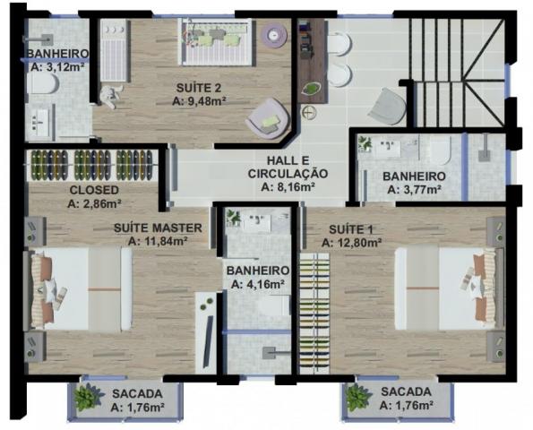 Casa de condomínio à venda com 3 dormitórios em Costa e silva, Joinville cod:829 - Foto 3