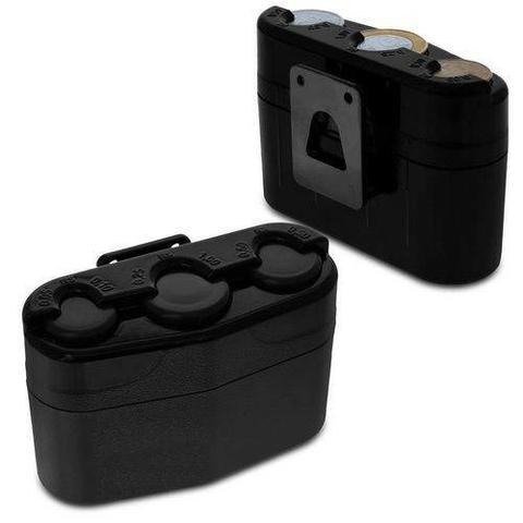 Porta Moedas Automotivo Com Molas Para Carro Uber Táxi Perueiro Preto Universal - Foto 4