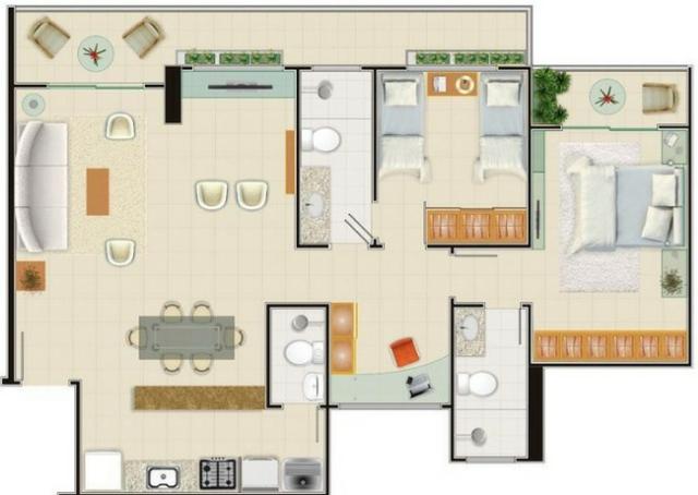 AP0357 - Apartamento 3 quartos, 84m² - Parquelândia - Fortaleza/CE - Foto 13