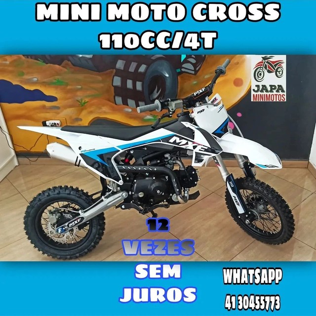 Japa Mini Motos - Mini Moto Cross Ferinha Partida Elétrica 49cc/2t