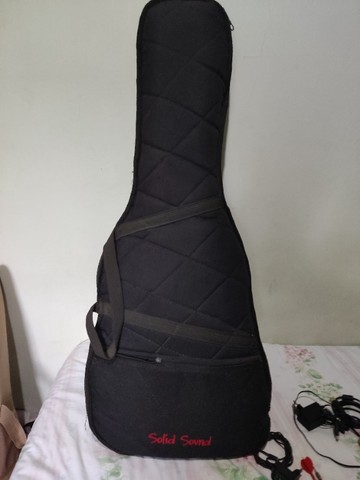 Baixei Preço Guitarra Fender Squier Stratocaster Bullet + Bag Luxo - Foto 3