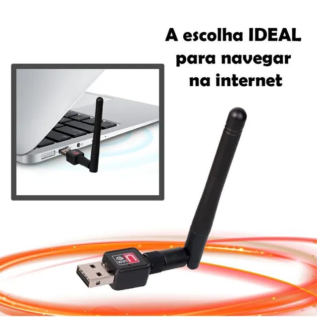 Adaptador wi-fi Wireless 1200Mbps USB Com Antena para notebook e Pc - Foto 2