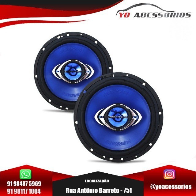 Alto Falante 6 Polegadas Hurricane 130 Rms CM6 Quadriaxial