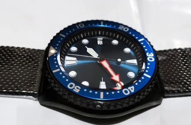 Relógio Parnsrpe Azul Automático Máquina Seiko Nh35 - Foto 2