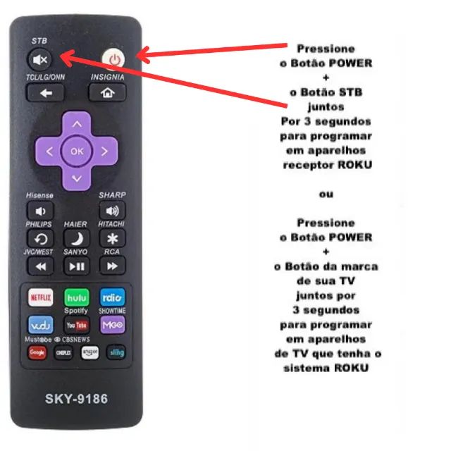 Controle Remoto Para 3930br Roku Express - Foto 3