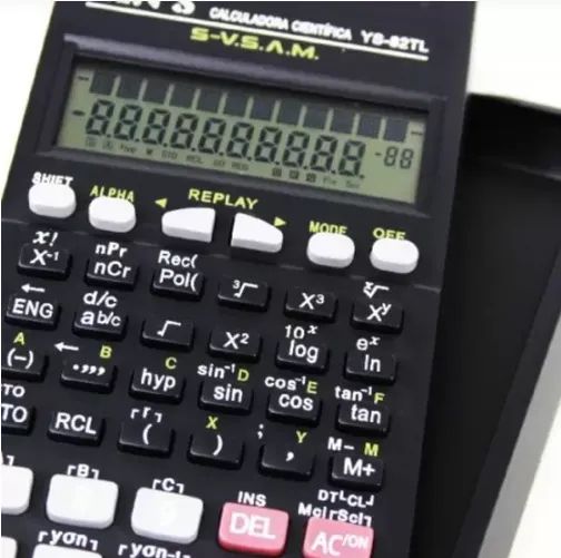 Calculadora Científica Com Capa 12 Dígitos Faculdade Escola 8x16 Cm YS-82TL (z418) - Foto 5