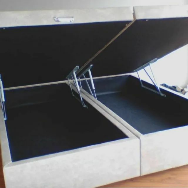 BOX CAMA  BAU QUEEN SIZE.. escolha a cor  - Foto 5