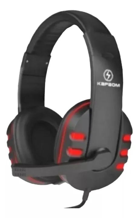 Fone De Ouvido Gamer Headset Ka903 Com Fio E Microfone Cor Vermelho Cor da luz Vermelho - Foto 4