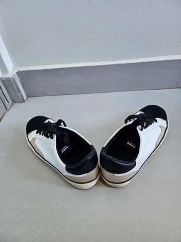 Tênis Zara em couro e camurça  - Foto 3