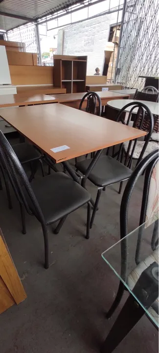 Mesa 4 cadeiras 100X0.60 tampo MDF - ENTREGA HOJE !!!